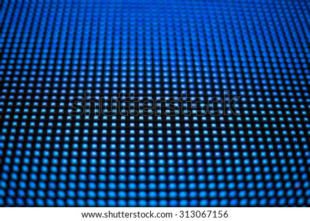 Blue smd led video wall close up background