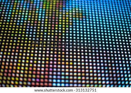 Yellow and blue colored LED smd screen - close up background