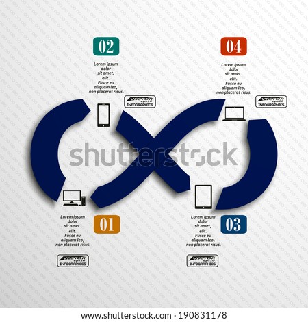 Infinity infographic vector sign