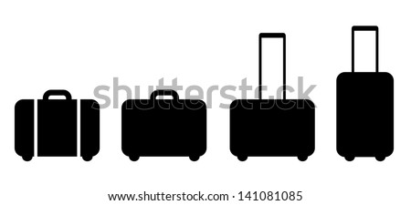 Set of suitcase icon