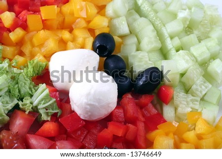 mix salad ingredients