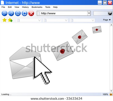 concept of e-mail , vector