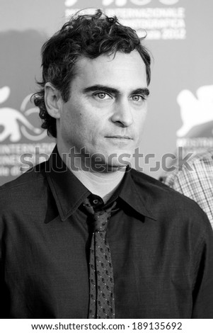 VENICE, ITALY - SEPTEMBER 01: Actor Joaquin Phoenix attends \'The Master\' photo-call during the 69th Venice Film Festival on September 1, 2012 in Venice, Italy