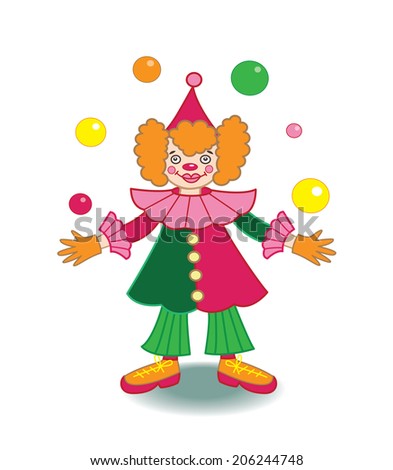 Circus Clown (Vector Illustration) - 206244748 : Shutterstock