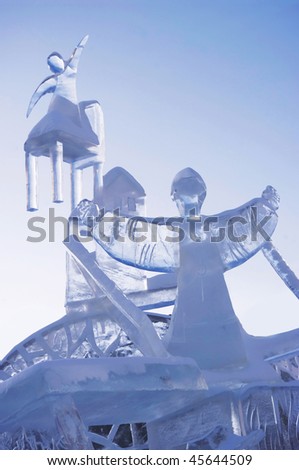 YEKATERINBURG - JANUARY 15: Competition ice sculptures, works of the best sculptors of the Ural ranked prizes january 15, 2010 in Yekaterinburg, Russia