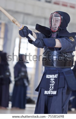 YEKATERINBURG, RUSSIA - APRIL 17: 5th Annual Open Tournament Cup Urals on Kendo. Event April 17, 2011 in Yekaterinburg, Russia. Kendo Federation Ural region and martial arts club \