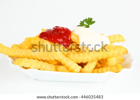 Similar – Image, Stock Photo French fries barrier Food