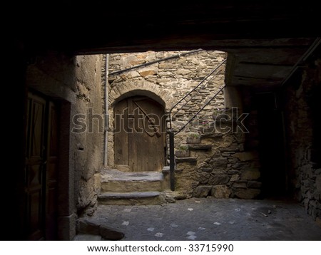 medieval house exterior saillon Switzerland