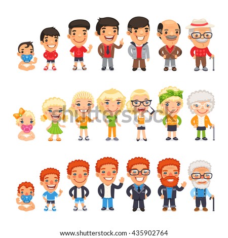 stock-vector-three-characters-generations-at-different-ages-man-and-woman-aging-set-baby-child-teenager-435902764.jpg