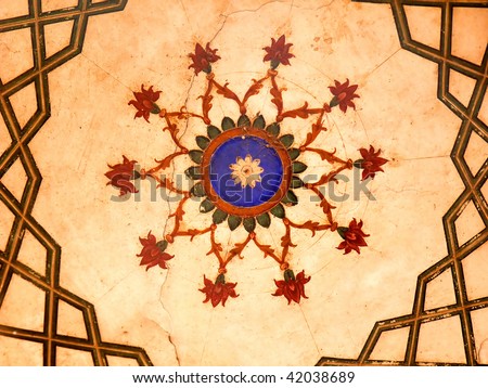 Vintage Art Design - Roof Art from the 16th Century Mughal Era in Indian Sub Continent.