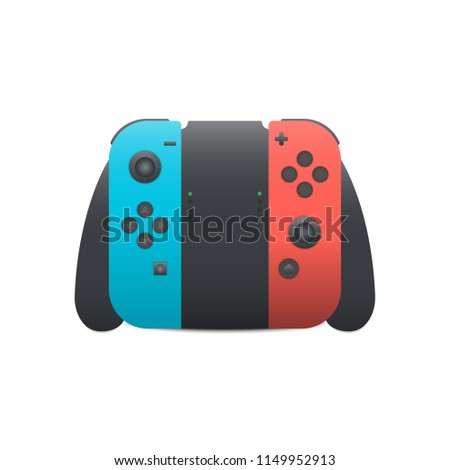 Video game console. gamepad vector illustration.