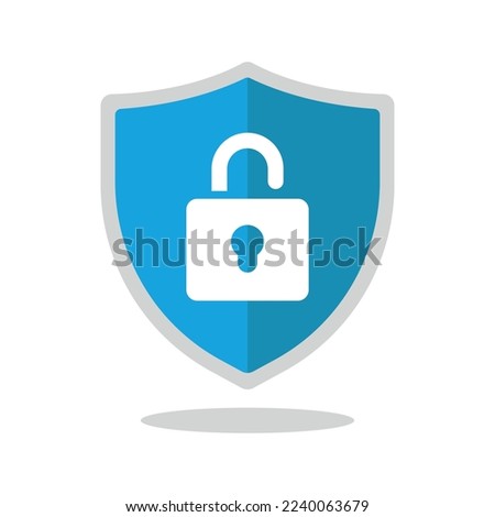 Secure Protection Blue Shield Vectorart