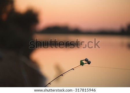 Evening fishing on the river
