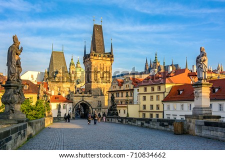 Similar – Image, Stock Photo the bridges of Prague