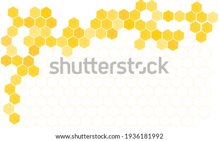 Honeycomb beehive with hexagon grid cells on white background vector illustration.