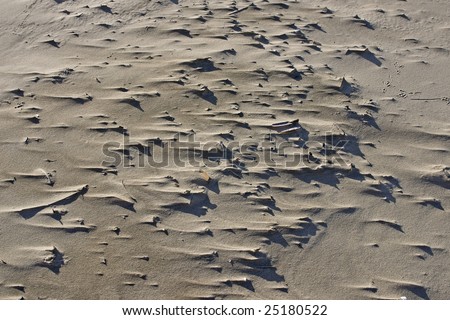 effect on sand cause by the wind