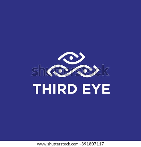 'Third Inner Eye' Original Symbol.Memorable Visual Metaphor.Simple Solid & Bold Mark.Represents Concept of Control Monitoring Lookout Audit Enlightenment Sight Insight Vision Attention Research  etc