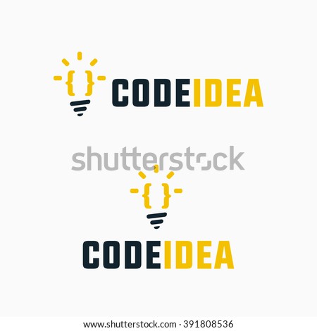 Code Idea Simple Symbol For Programming Specialist, Web Developer, Coder, Programmer, Creative Studio, Network Service, Software Firm etc. Represents the Concept of Creative Coding & Smart Solutions 
