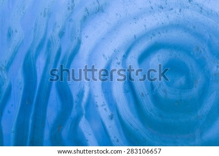 paint blue color on metal plate and scratch pattern