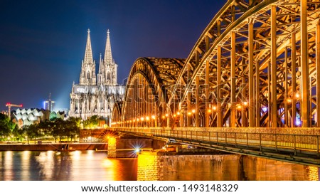 Similar – Image, Stock Photo Cologne Cathedral at night