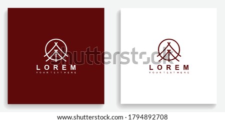 Ancient tribal tents logo. Modern logo icon template vector design