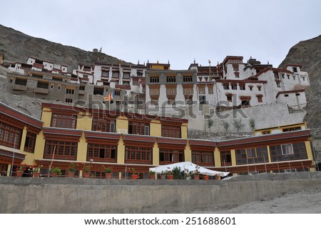 Ladakh, India - Aug, 12: School in Rizong  monastery on August, 12, 2011. Ladakh, India.