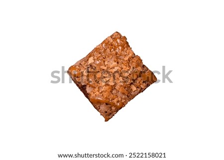 Similar – Image, Stock Photo Brownies cake squares on cooling rack. Chocolate fudge brownies