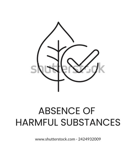 No harmful substances line icon in vector with editable stroke for packaging