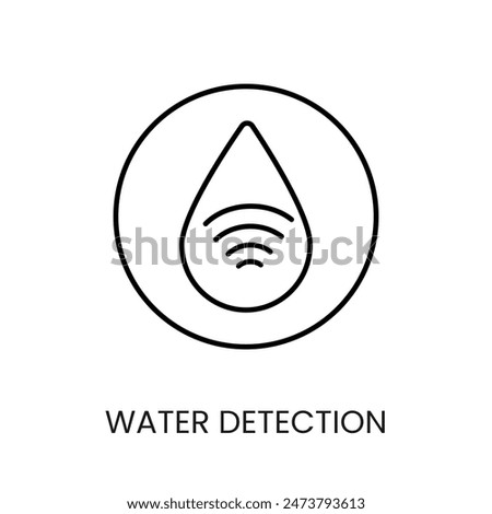 Water detection line vector icon with editable stroke