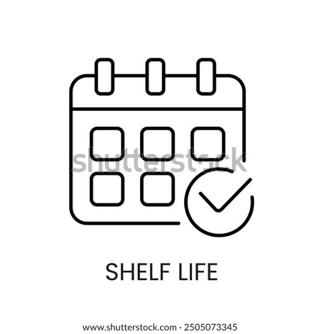 Expiry date and service life icon line vector with editable stroke.