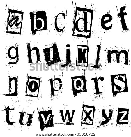 Grunge Vector Alphabet - 35318722 : Shutterstock