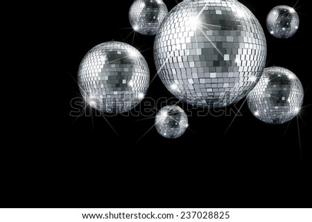 Party lights disco mirror ball with background