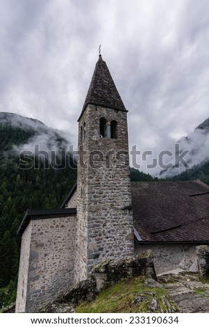 Alpine Church in the clouds, St. Stephen