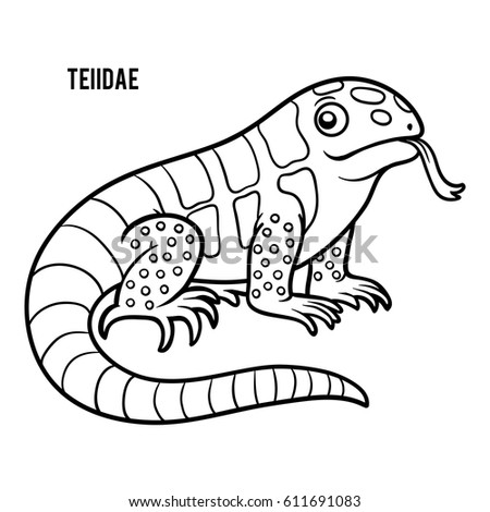 Coloring book for children, Teiidae