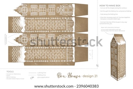 Similar – Image, Stock Photo Gingerbread City Advent Calendar