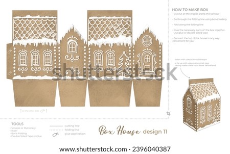 Similar – Image, Stock Photo Gingerbread City Advent Calendar