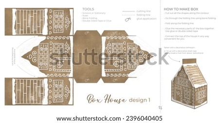 Similar – Image, Stock Photo Gingerbread City Advent Calendar