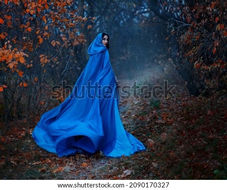 Similar – Image, Stock Photo Woman with hood outdoor