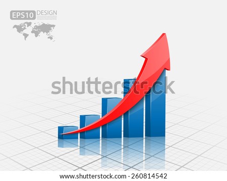 Vector illustration of 3d graph