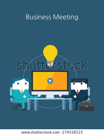Flat Business character Series. business meeting concept
