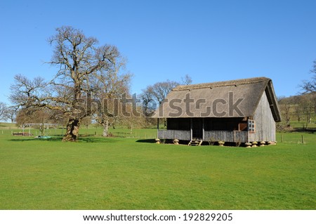 The Pavilion of Stanway Cricket Club in the Cotswolds, Gloucestershire, England