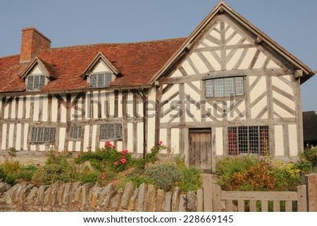 Mary Arden\'s House, the mother of William Shakespeare, in Wilmcote next to Stratford upon Avon, Warwickshire, England, Uk