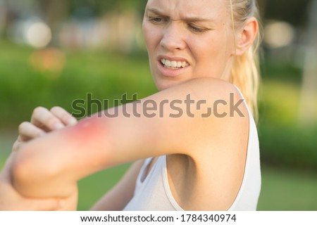 Image, Stock Photo Sensitive young female model at cliff