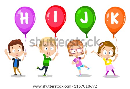 balloons with letters on them