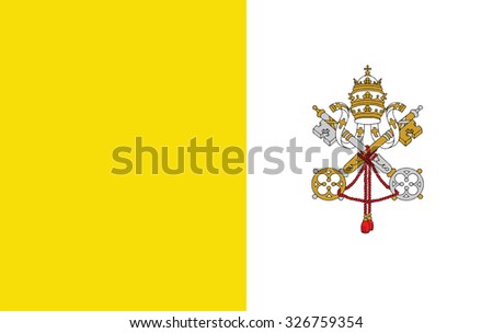 Vatican City Flag with Coat of arms