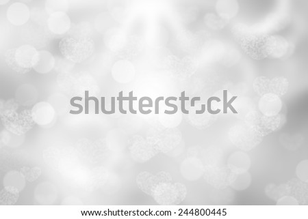 Silver valentine sparkle bokeh background or bokeh wallpaper