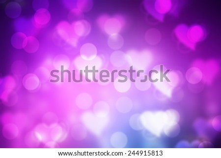 Purple valentine sparkle bokeh background or bokeh wallpaper
