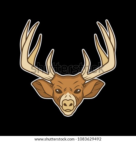 Editable deer vector for your logo or brand identity