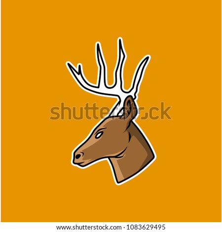 Editable deer vector for your logo or brand identity