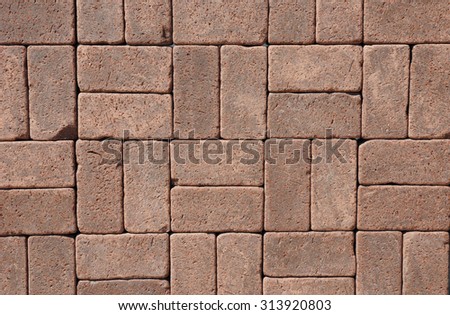 Luxury Vintage Ceramic Clinker Pavers for Patio. Floor pavers in a path, detail of a pavement to walk, textured background